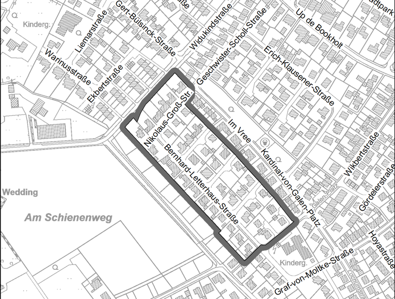 Entwurf des Bebauungsplans 122 zur Bernhard-Letterhauser-Straße