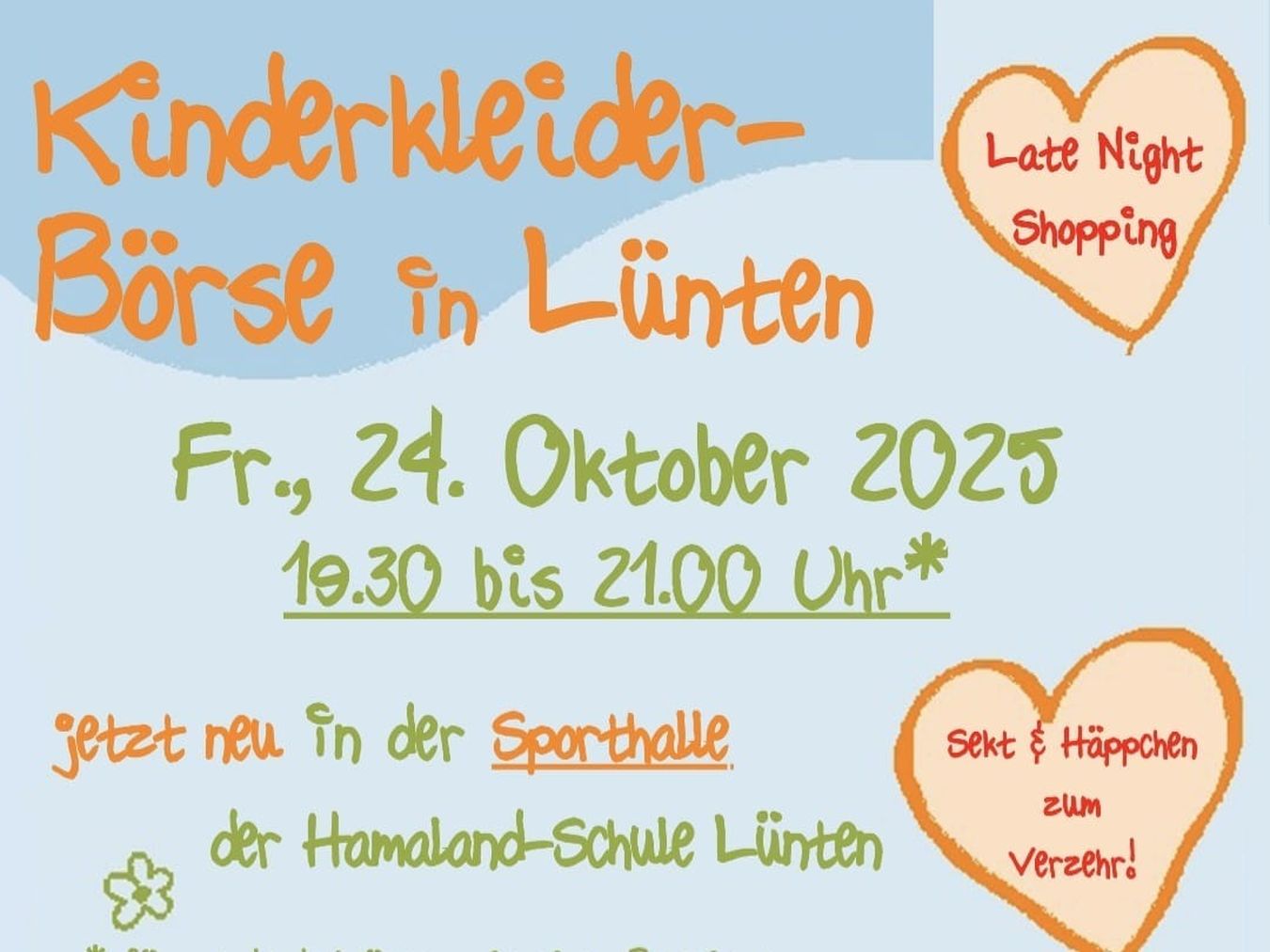 Kinderkleiderbörse Lünten - Plakat Seite 1