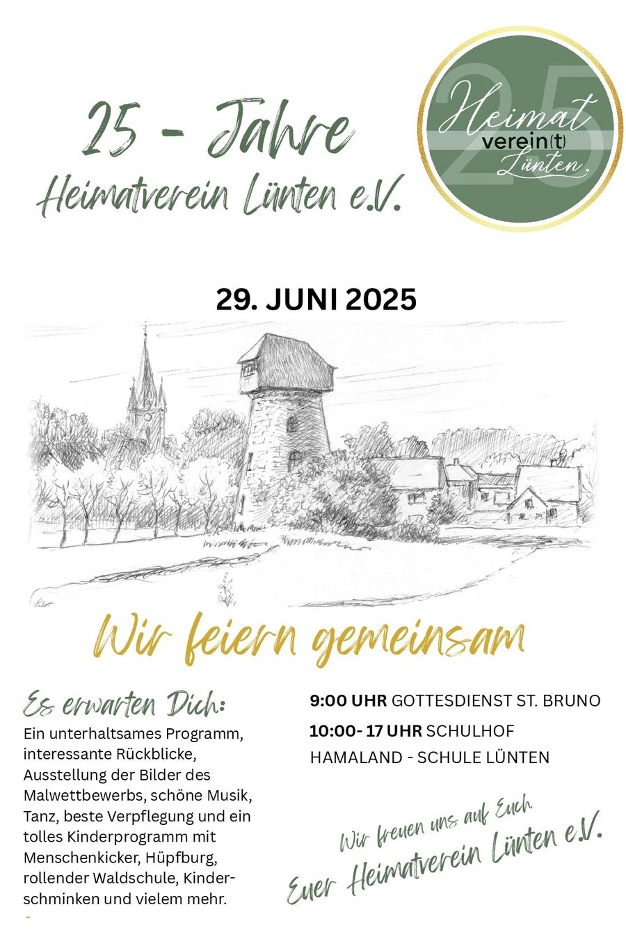 25 Jahre Heimatverein Lünten - Plakat Jubiläum