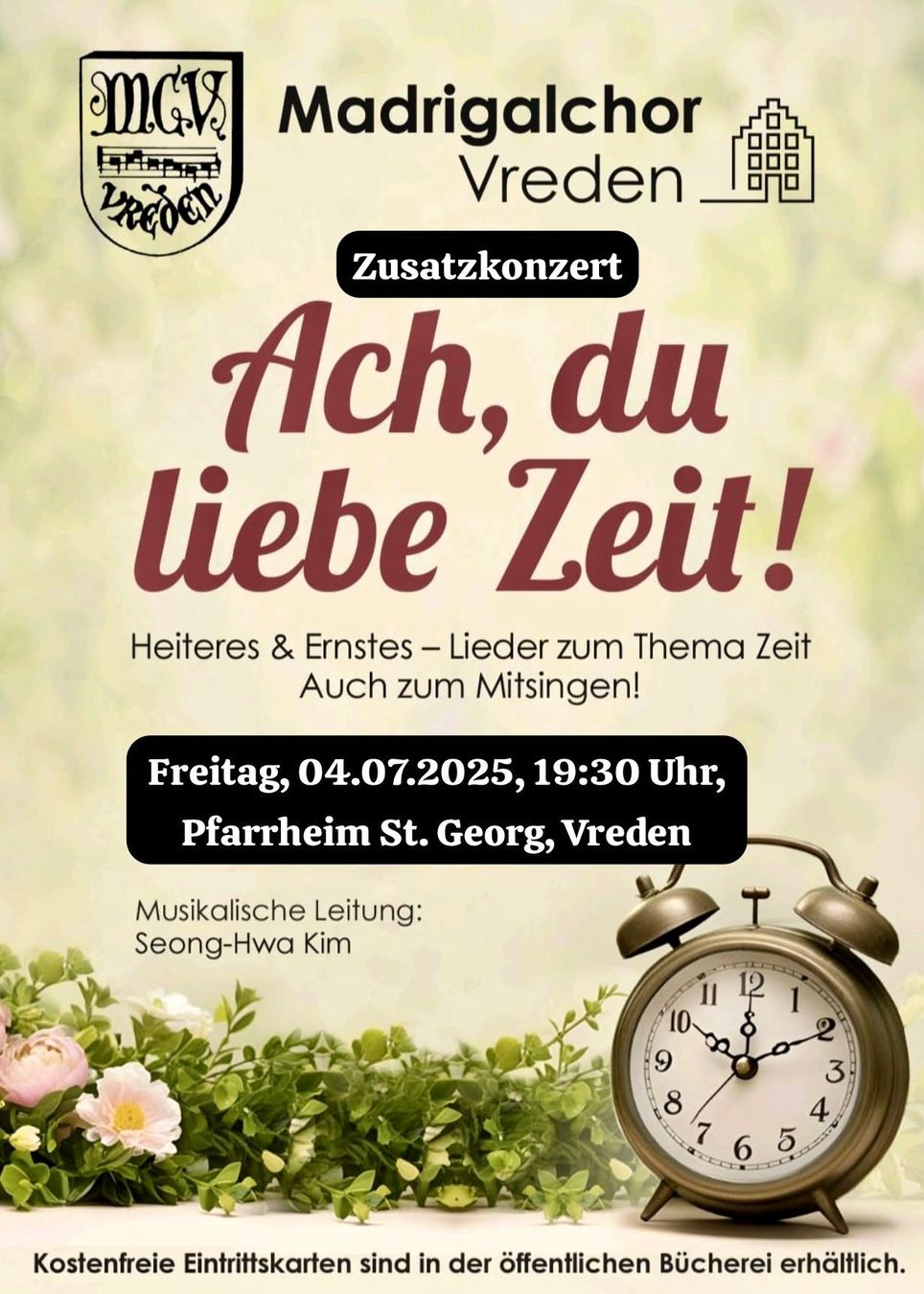 Madrigalchor Vreden Zusatzkonzert