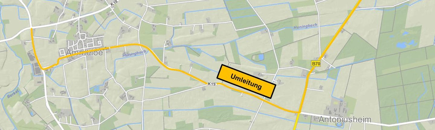 Umleitung Fahrbahnsanierung K18