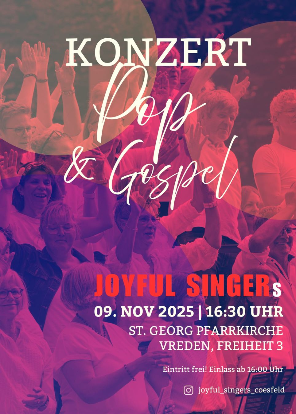 Plakat Pop- und Gospel-Konzert