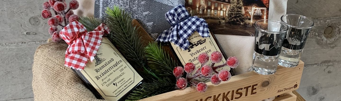 Gefüllte Picknickkiste 2025 des Vredener Stadtmarketings