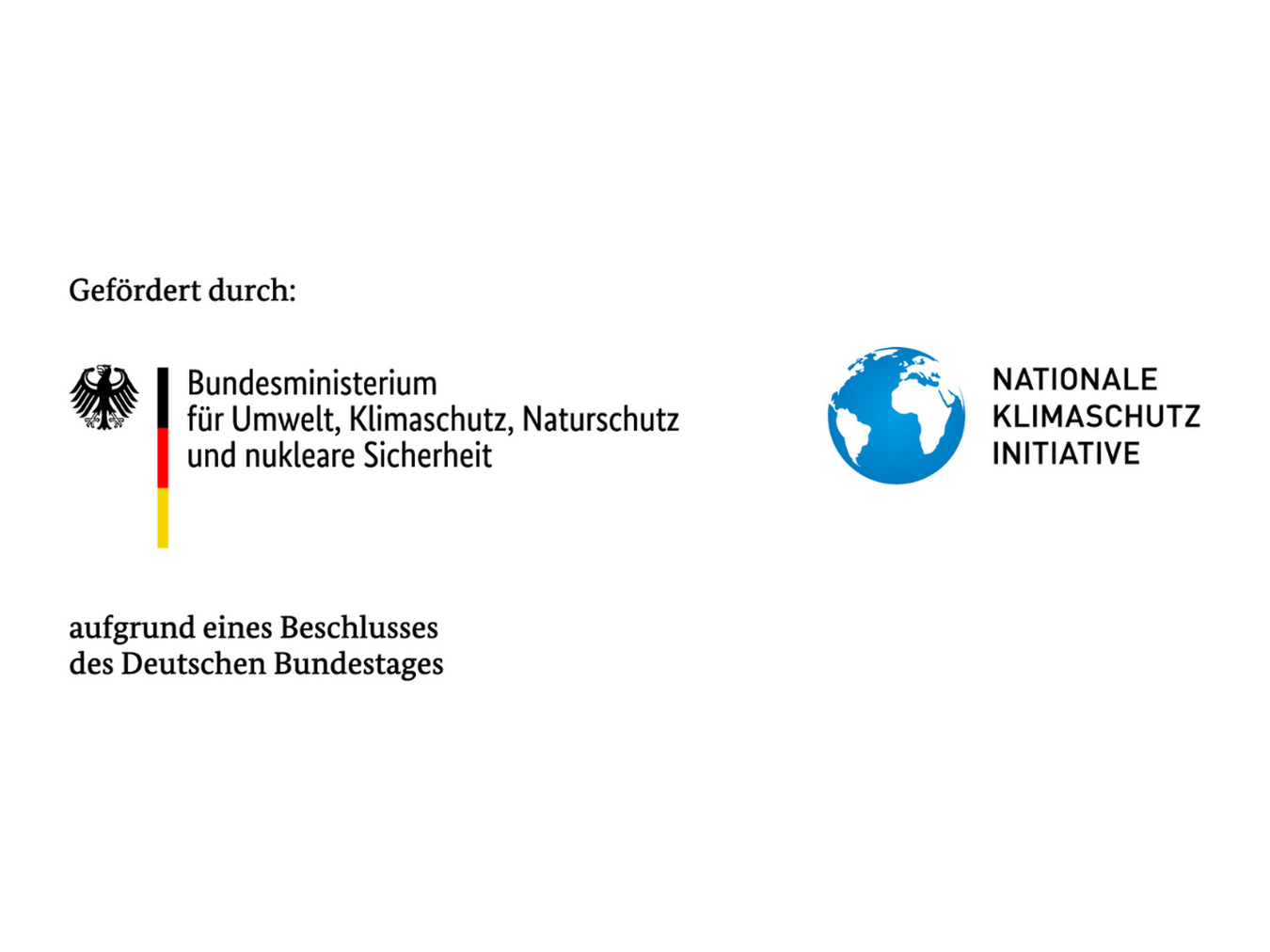 Logo Bundesministerium für Umwelt Klima Naturschutz und Nukleare Sicherheit und Nationale Klimaschutz Initiative