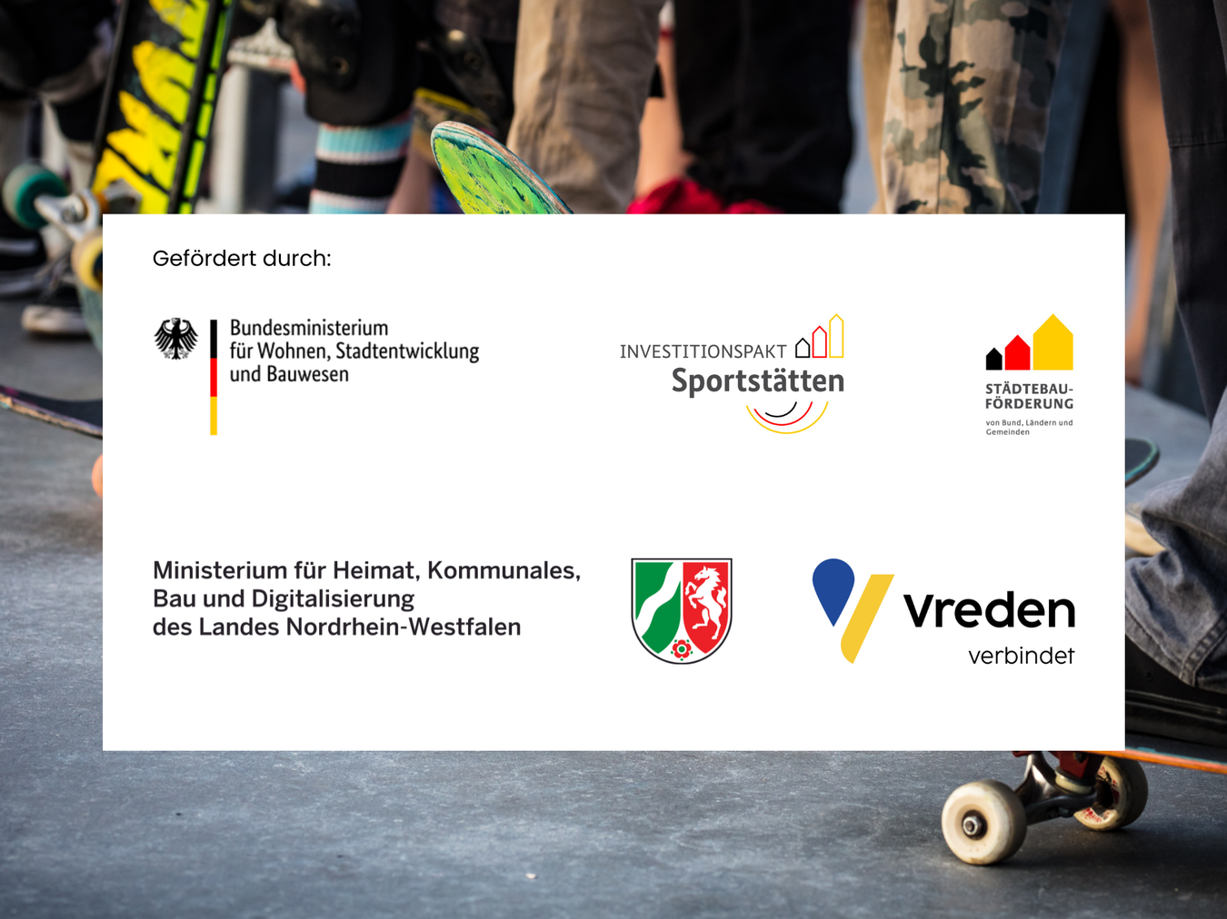 Skatepark Fördermittelgeber