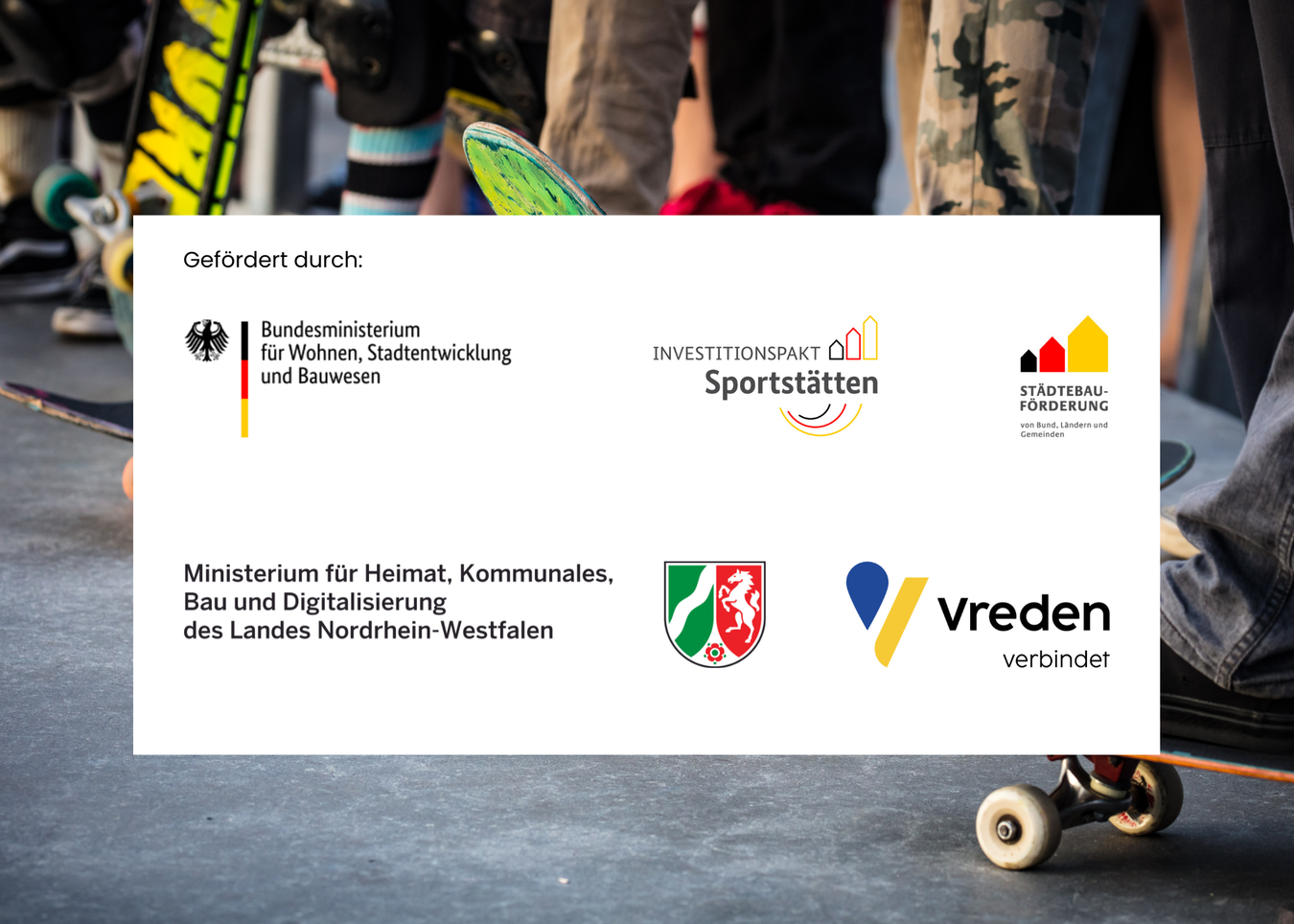 Skatepark Fördermittelgeber