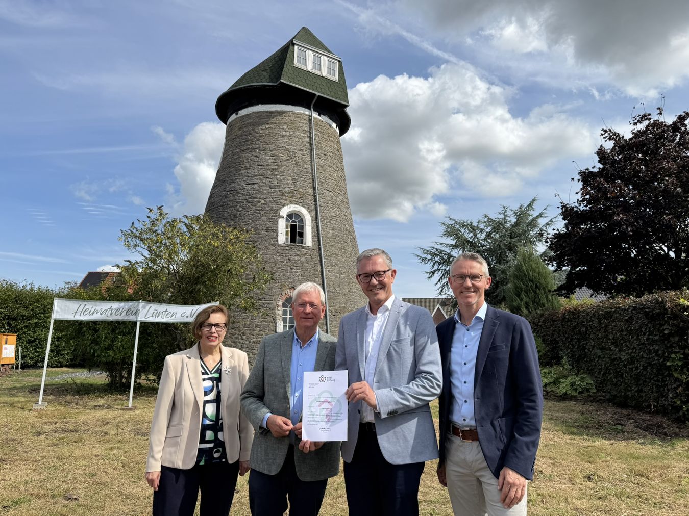 Förderbescheid NRW Stiftung Mühle Lünten