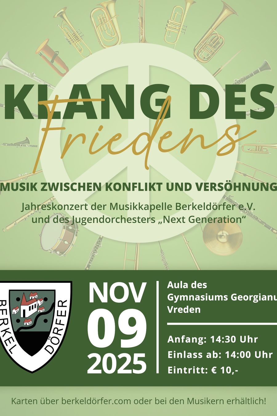 Flyer Konzert Musikkapelle Berkeldoerfer 2025