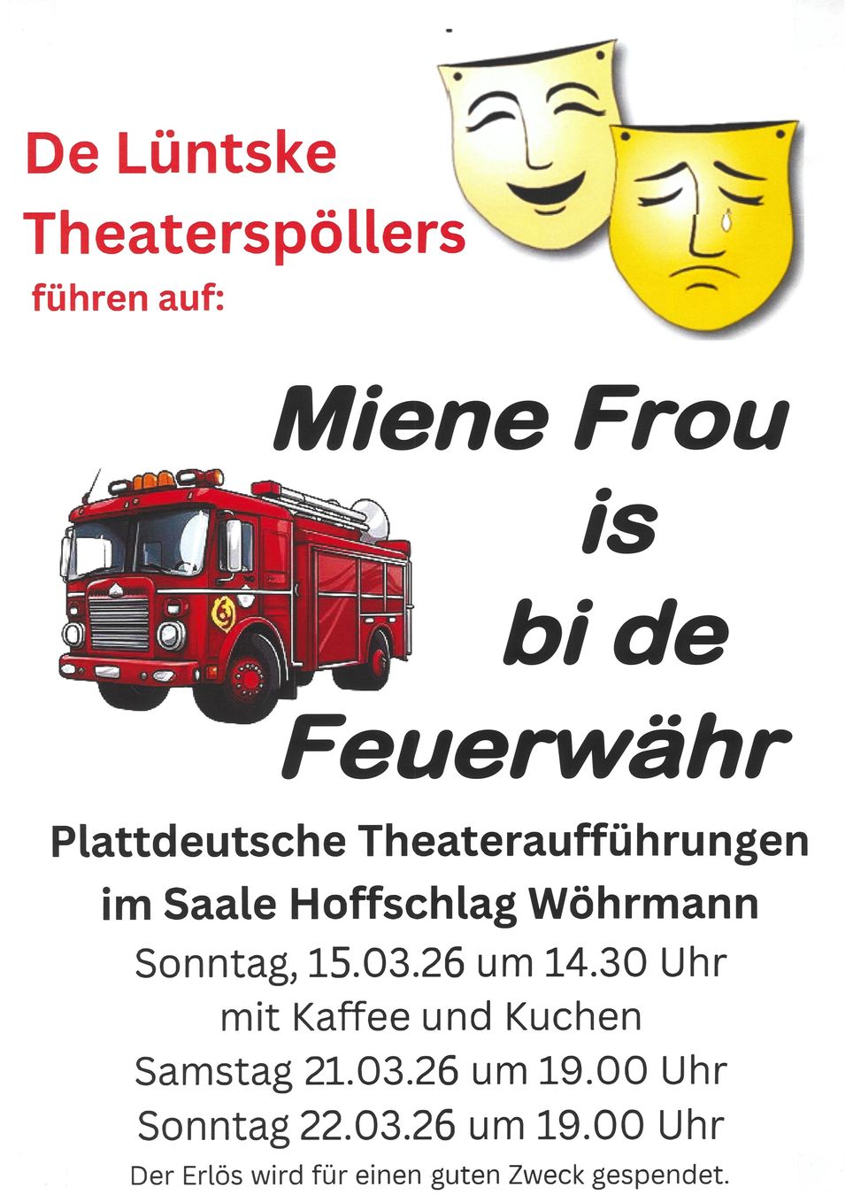 Plakat De Lüntske Theaterspöllers