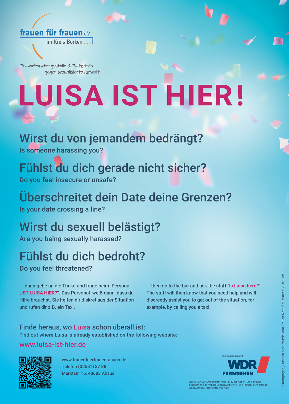Luisa ist hier Plakat EN Kreis Borken