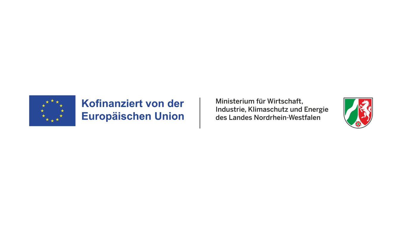 Logos der Europäischen Union und des Ministeriums für Wirtschaft, Industrie Klimaschutz und Energie