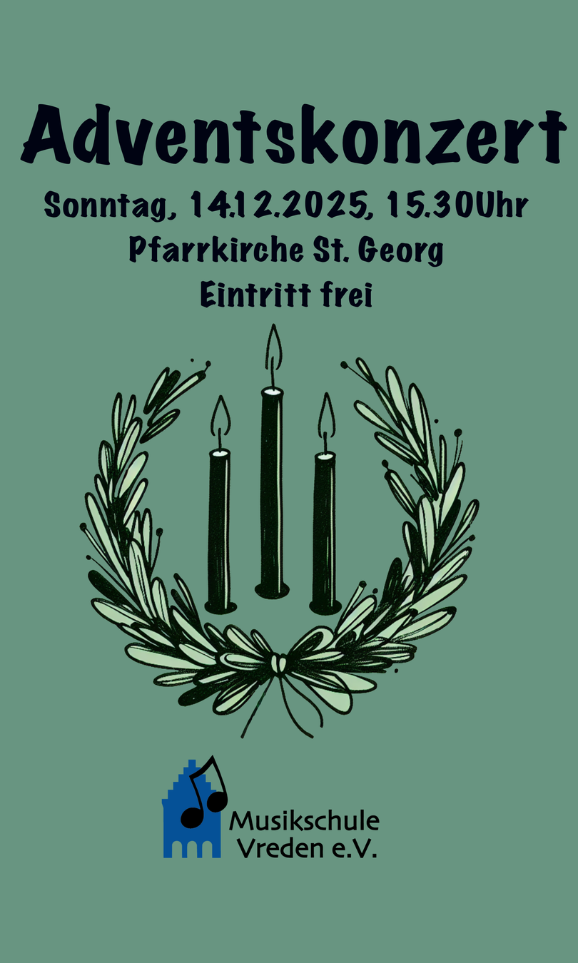 Plakat Adventskonzert Musikschule 2025