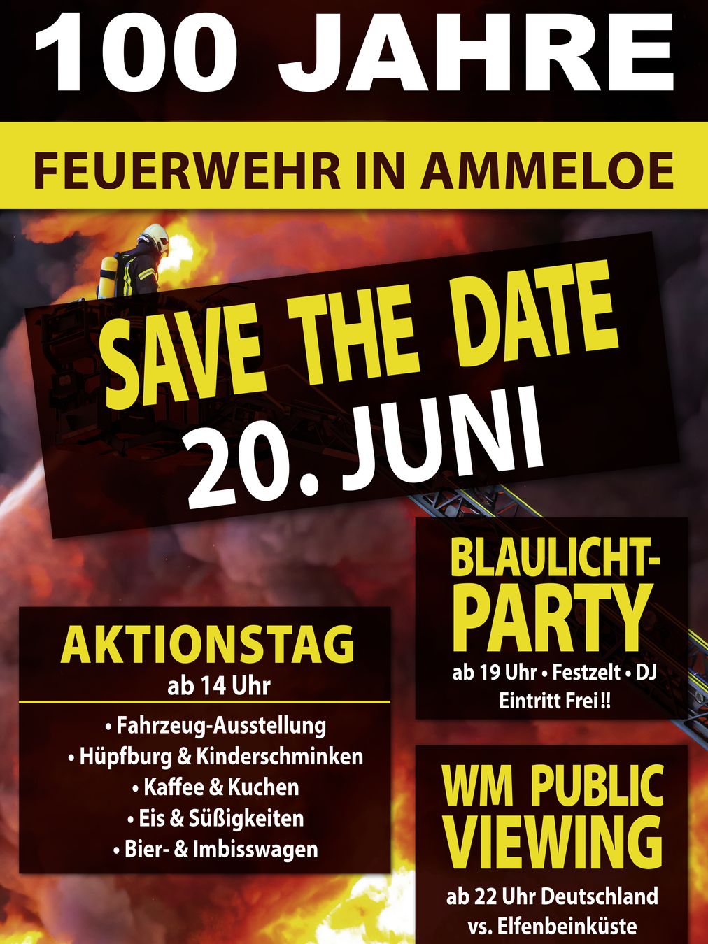 Jubiläum_100 Jahre_Feuerwehr in Ammeloe_Plakat