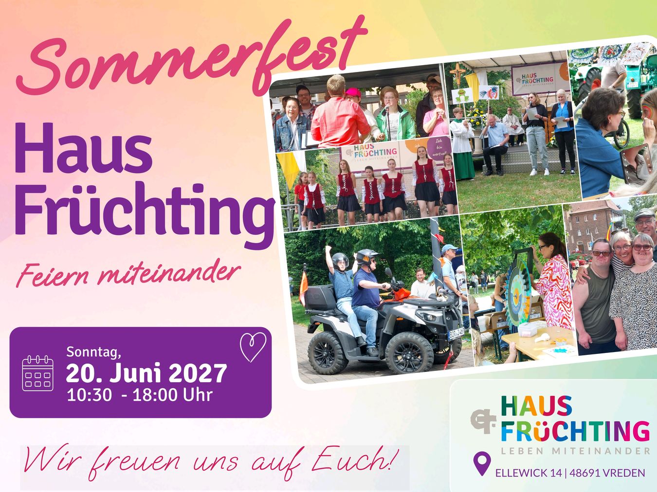 2027 Vorankündigung Sommerfest Haus Fruechting