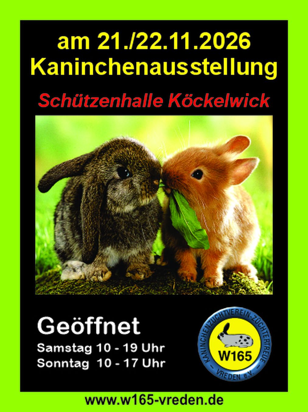 2027-11-20 + 2027-11-21 Lokalschau Kaninchenzuchtverein