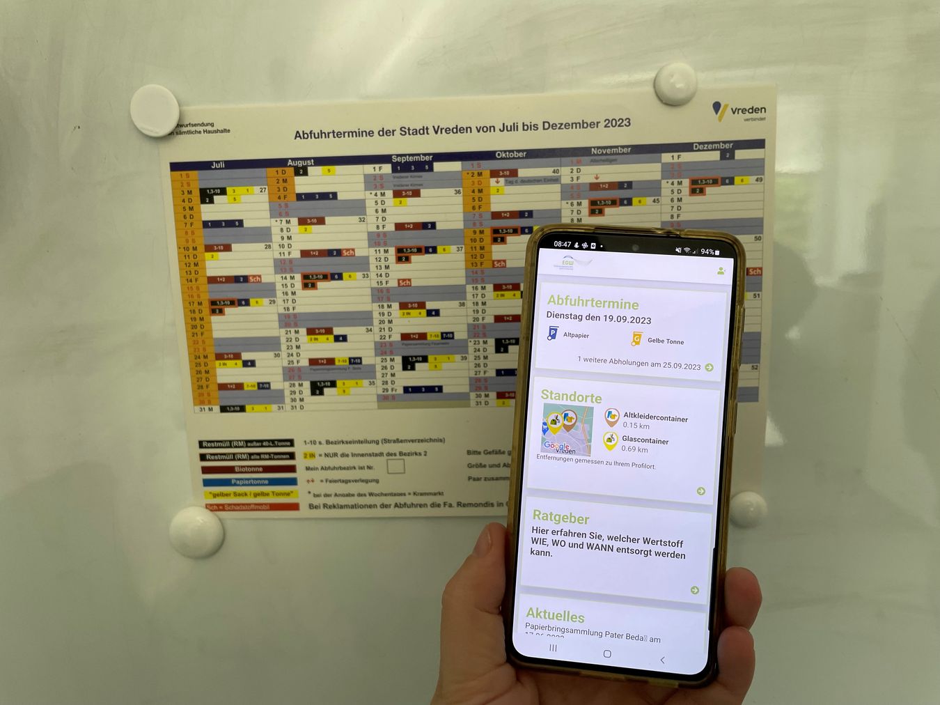Abfallkalender und Abfallapp