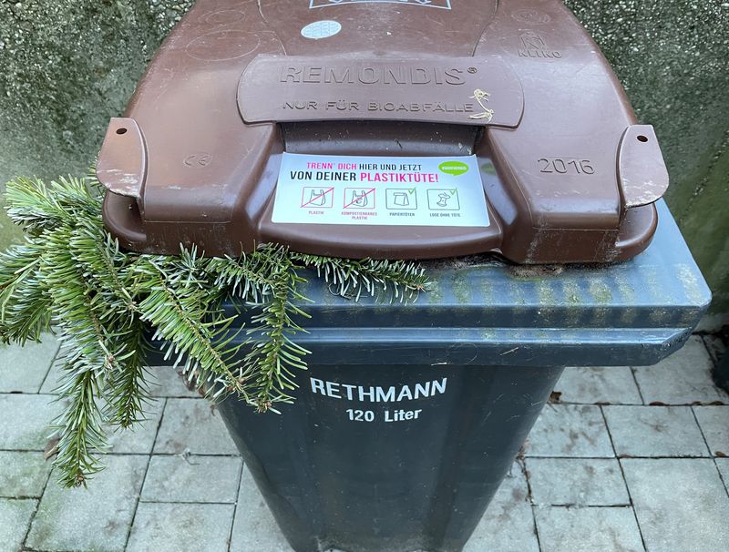 Biomüll Frost Weihnachten