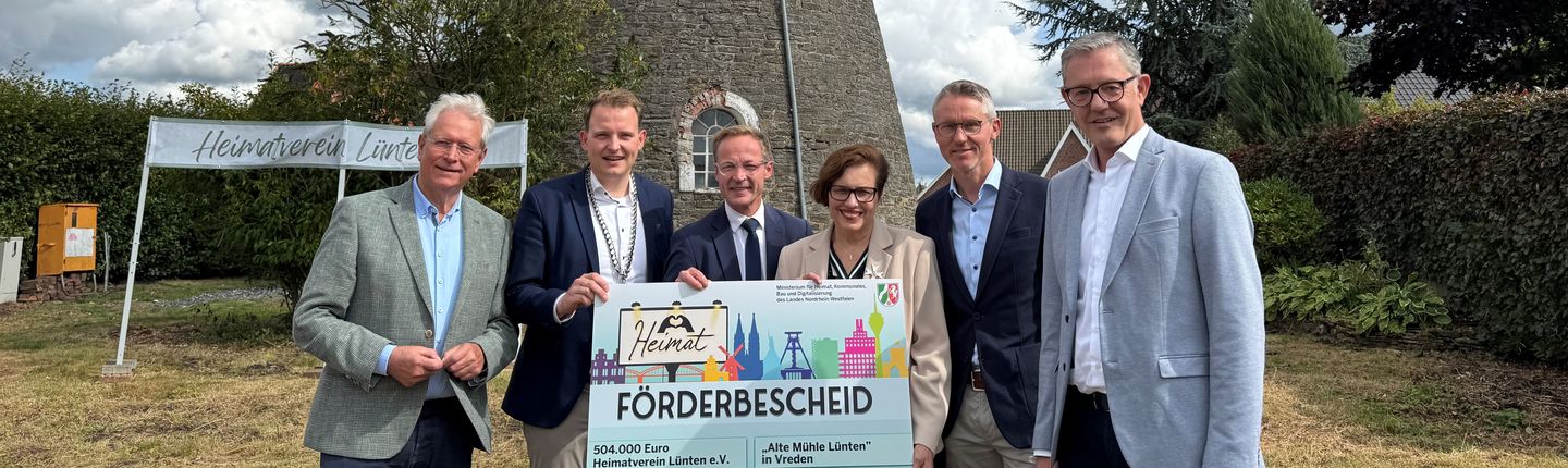 Lüntener Mühle Förderbescheidübergabe