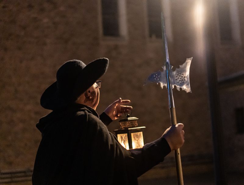 Nachtwächter mit Hellebarde in Vreden