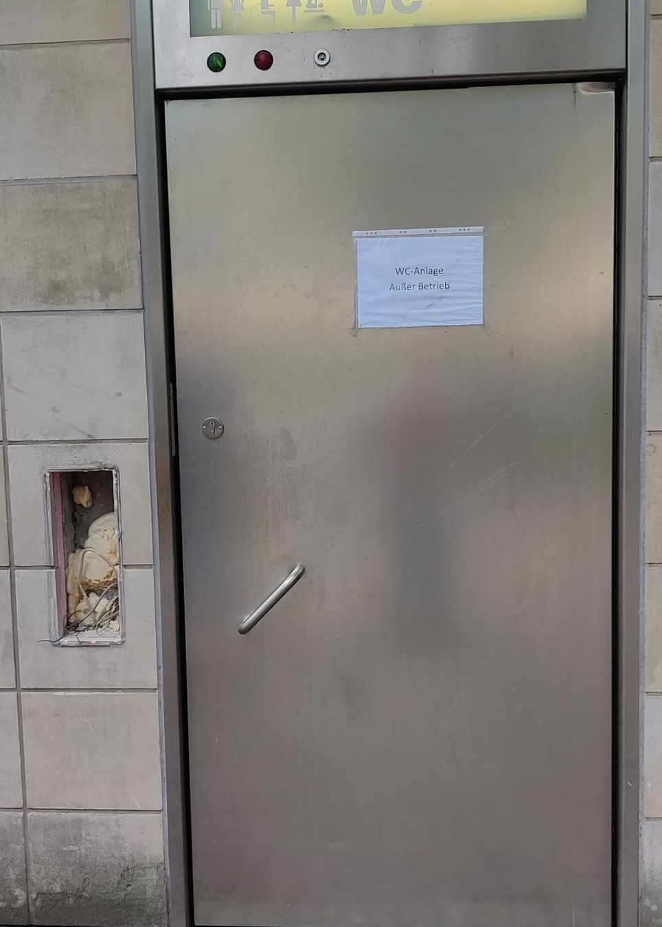 Vandalismus öffentliche Toilette