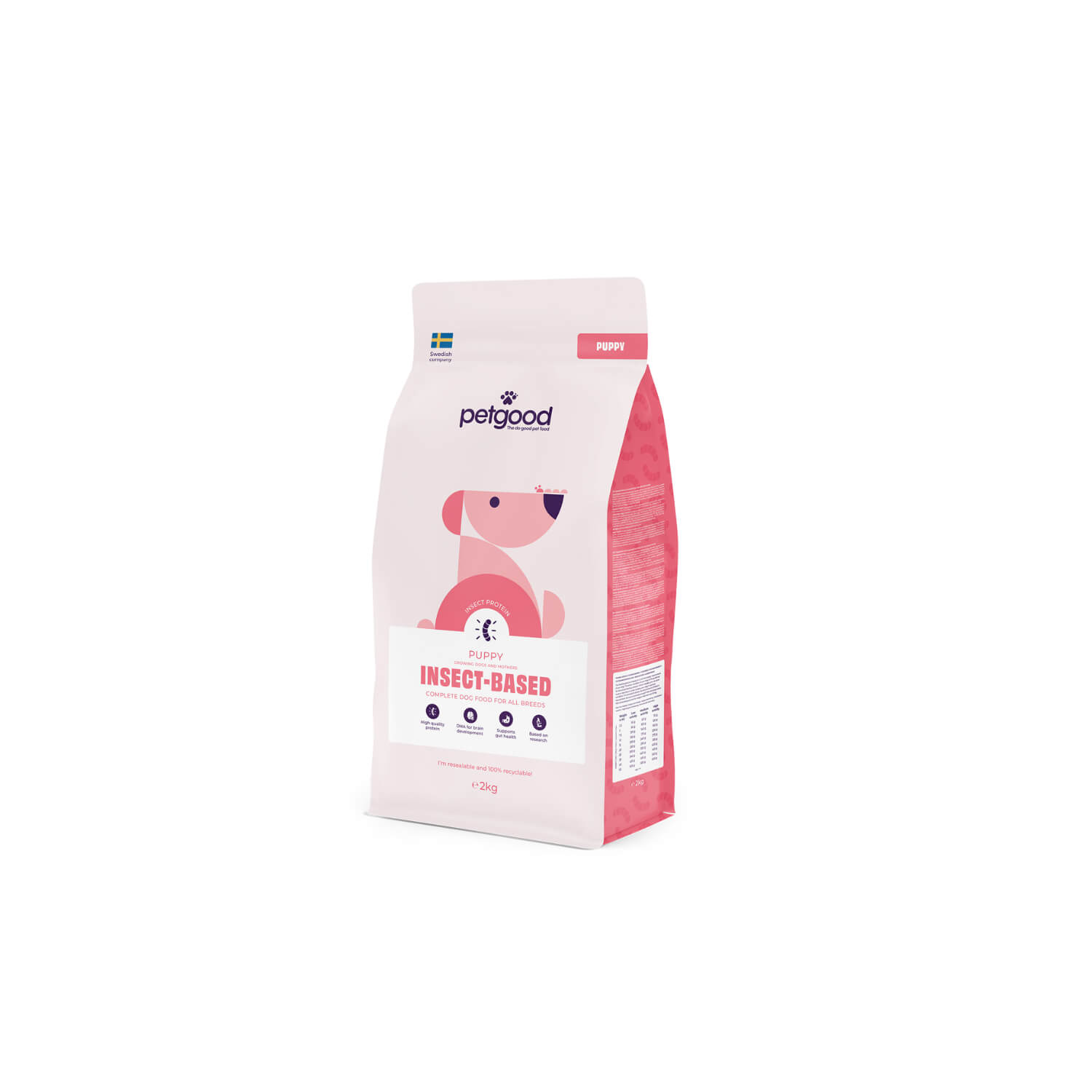 Petgood 12kg valpmat, premium helfoder/torrfoder/valpfoder för valpar 1-18 månader