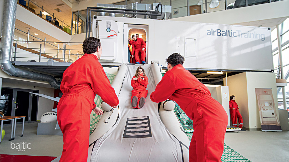 Cabin crew slide