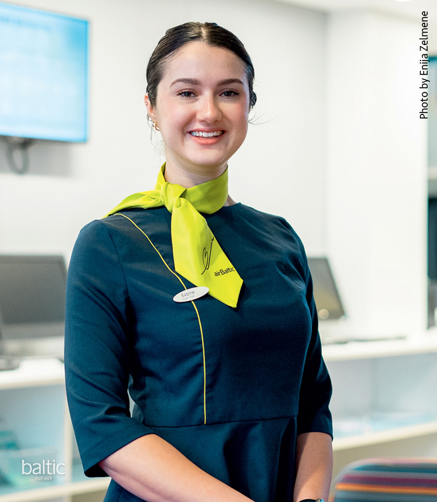 Sabīne Mizune, flight attendant