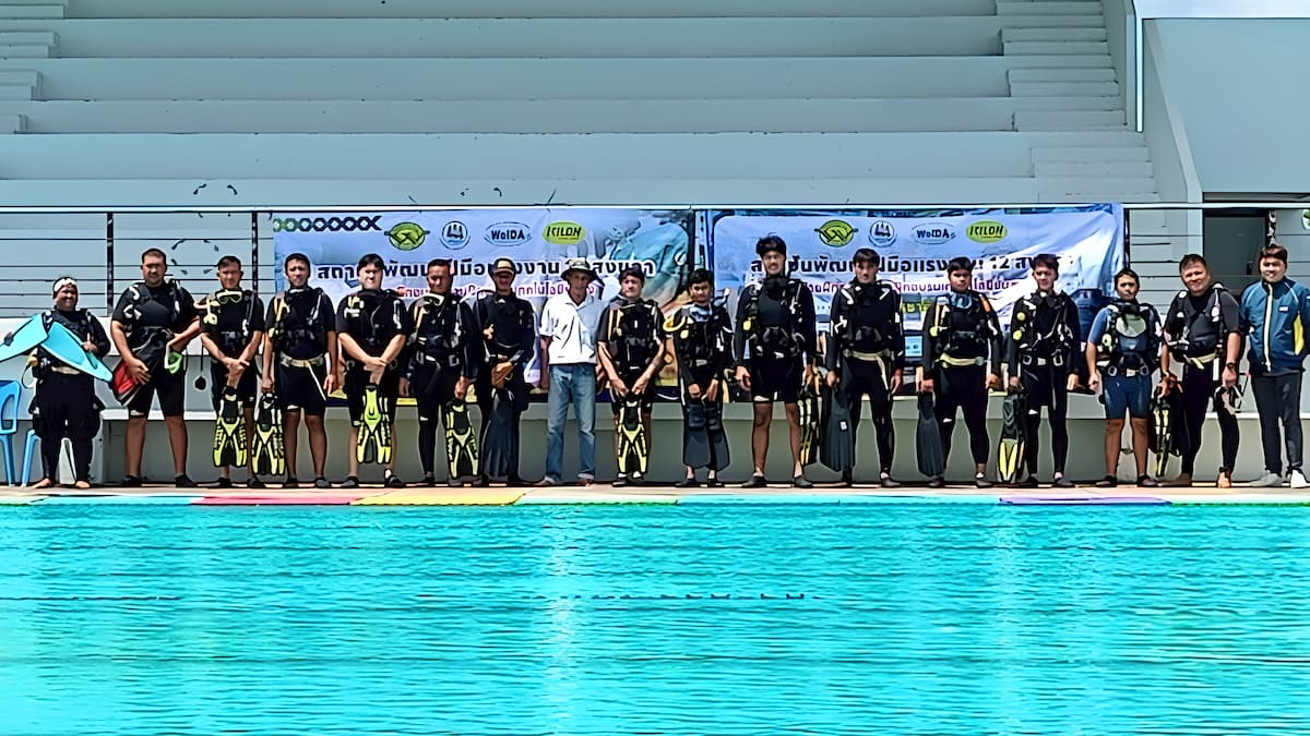 DMS ยกระดับทักษะช่างฝีมือ อบรมการเชื่อมและตัดโลหะใต้น้ำด้วยไฟฟ้า ตามมาตรฐานกรมพัฒนาฝีมือแรงงาน