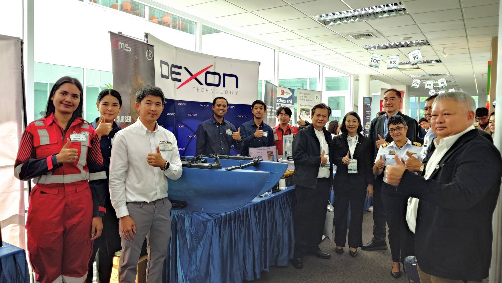 DEXON และ DMS นำเทคโนโลยีตรวจสอบและการบำรุงรักษาทางวิศวกรรมร่วมจัดแสดงใน TOC-EX 15 สนับสนุนการรับมือเหตุฉุกเฉินทางทะเล 