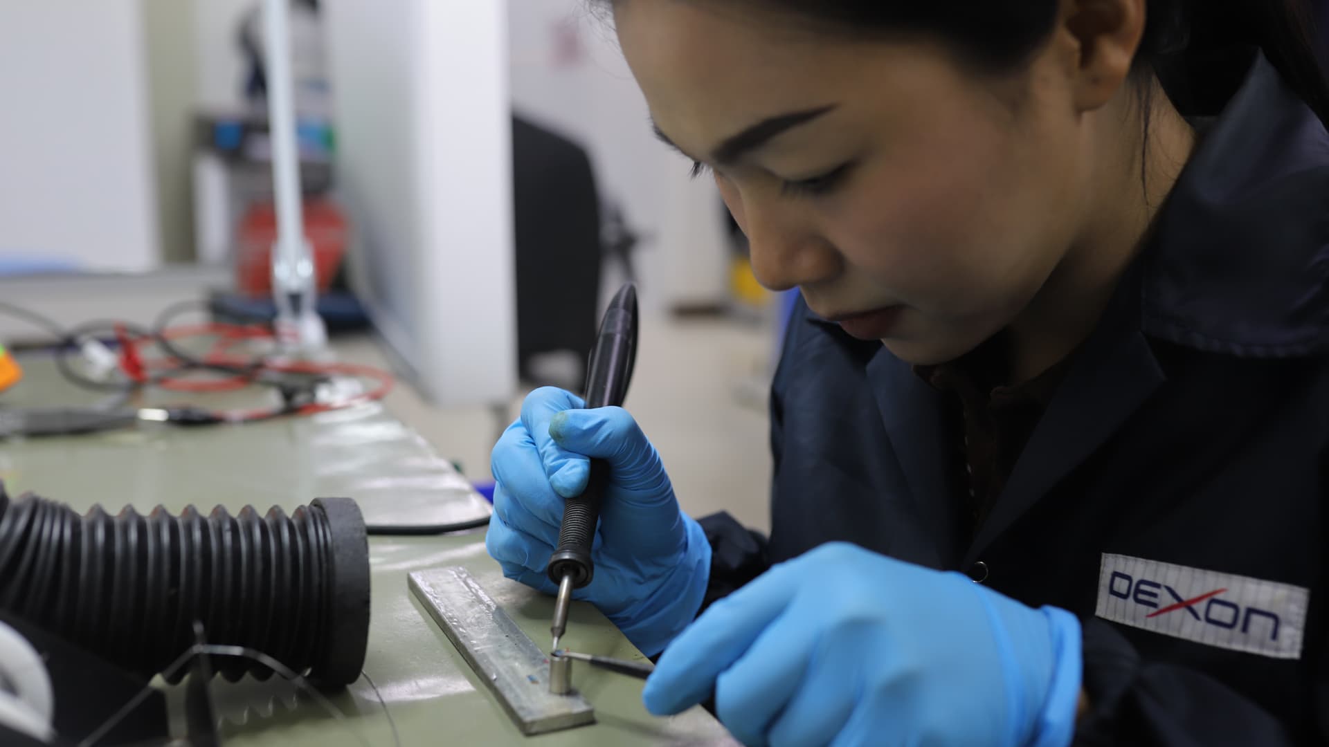 In-House Built Transducers for Ultrasonic In-Line Inspection
