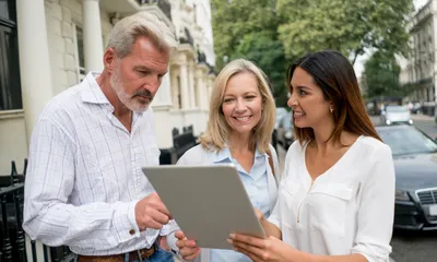 estate agents selling a house