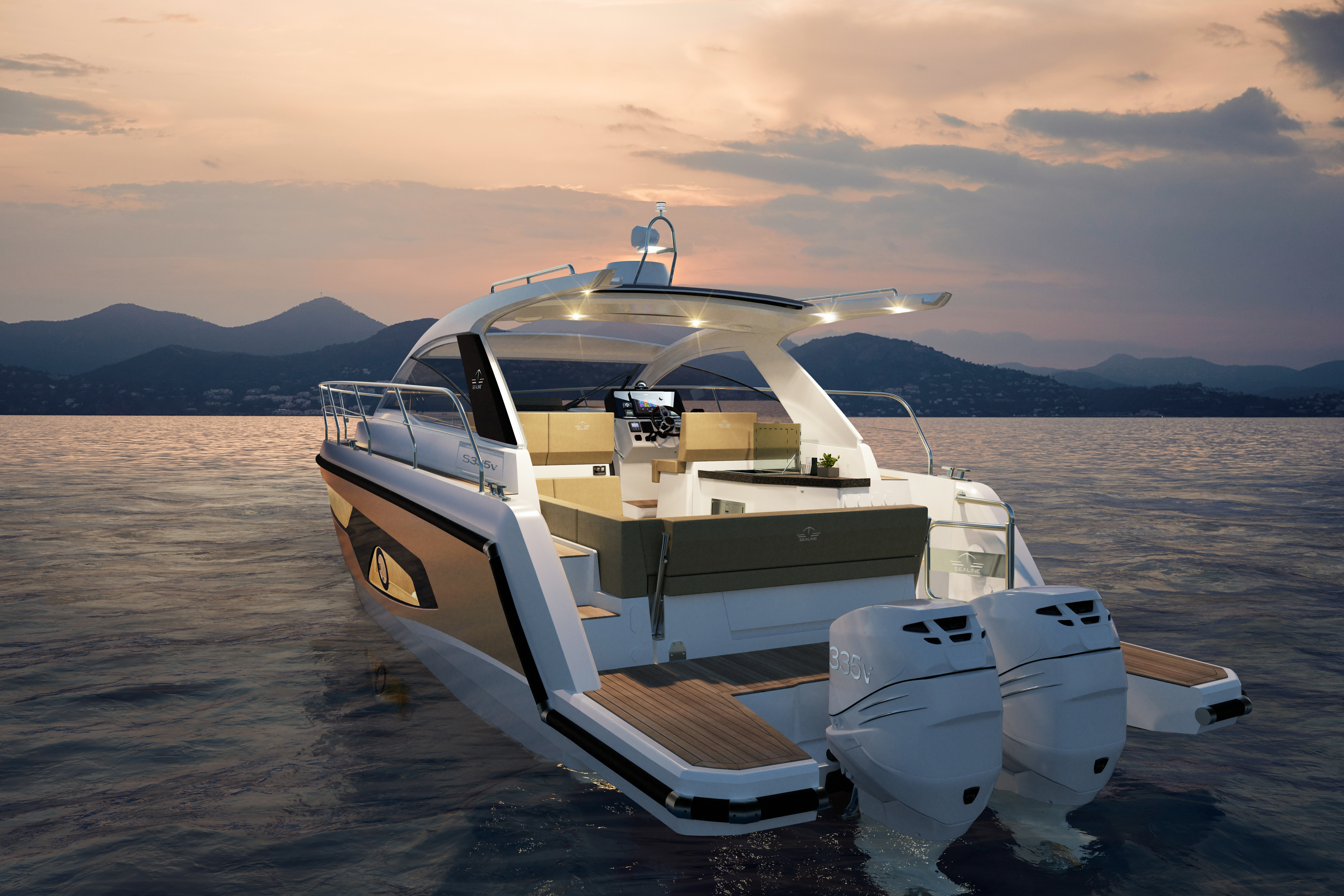 SEALINE S335v | The 33-foot motor yacht with outboard engine from