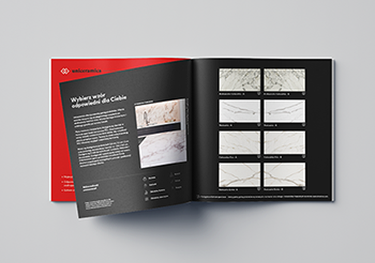 Ulotka dotycząca płyt Uniceramica 