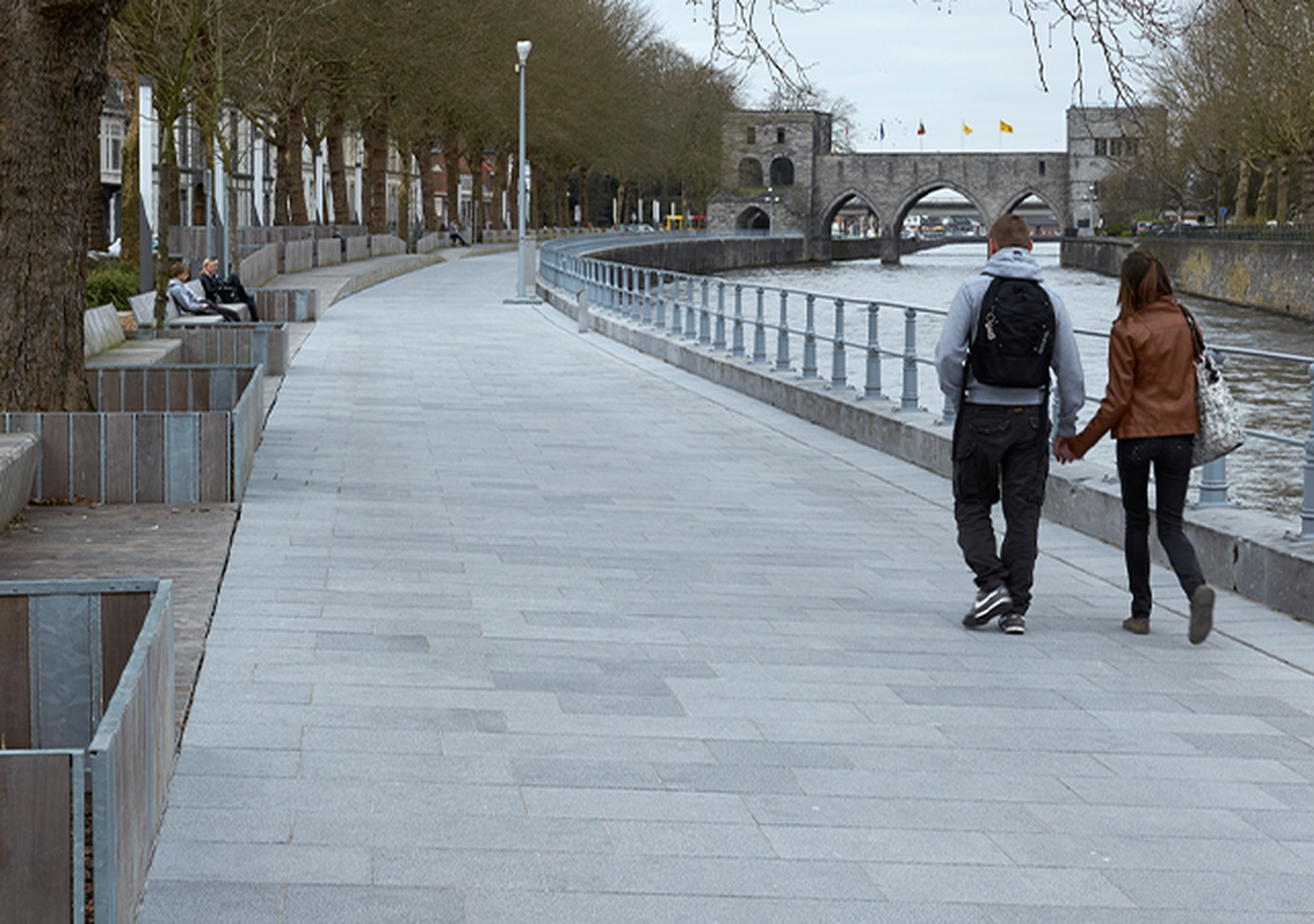 Dalles de pavage en pierre bleue