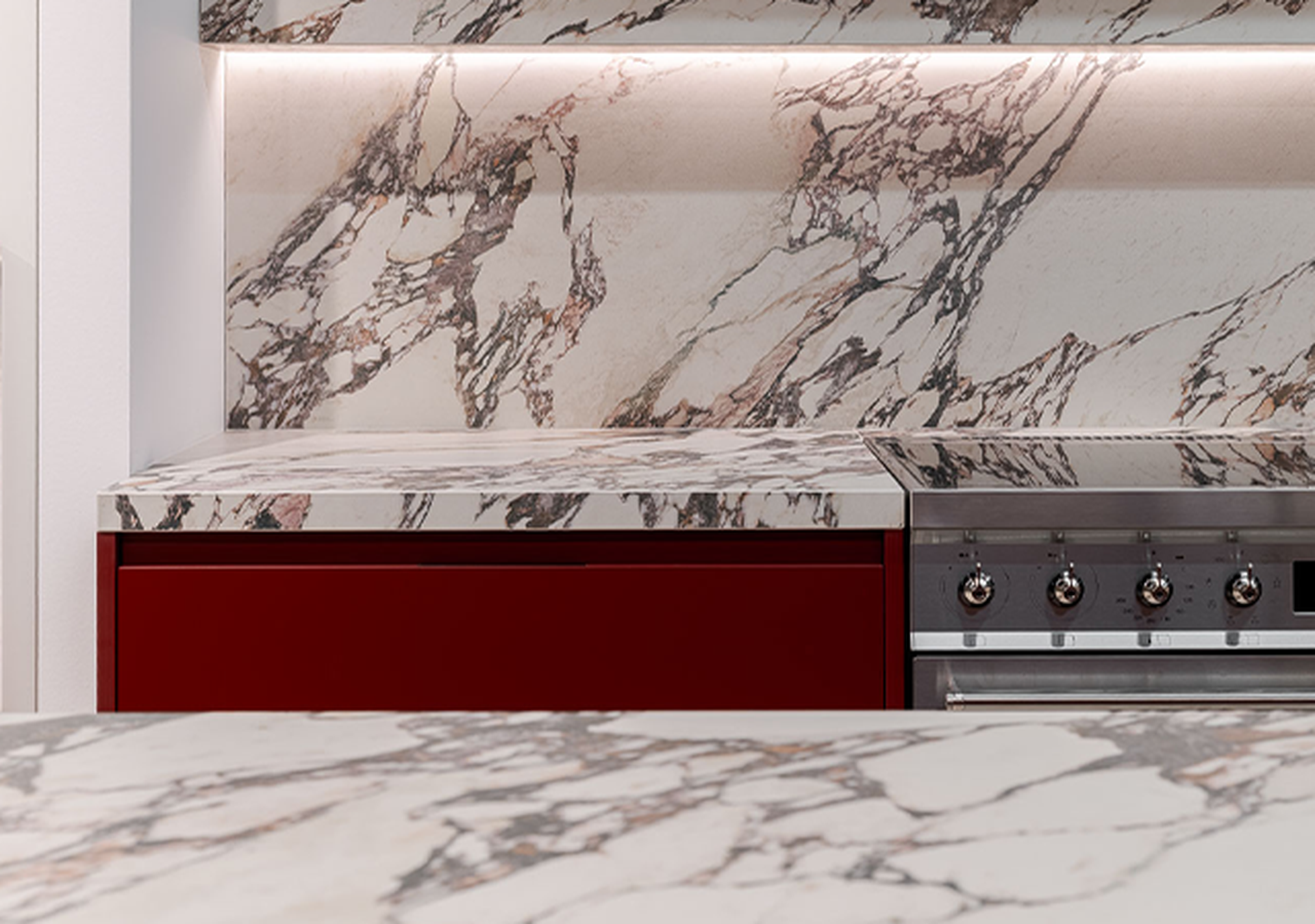 Uniceramica® Marble-Effect Porcelain Worktops