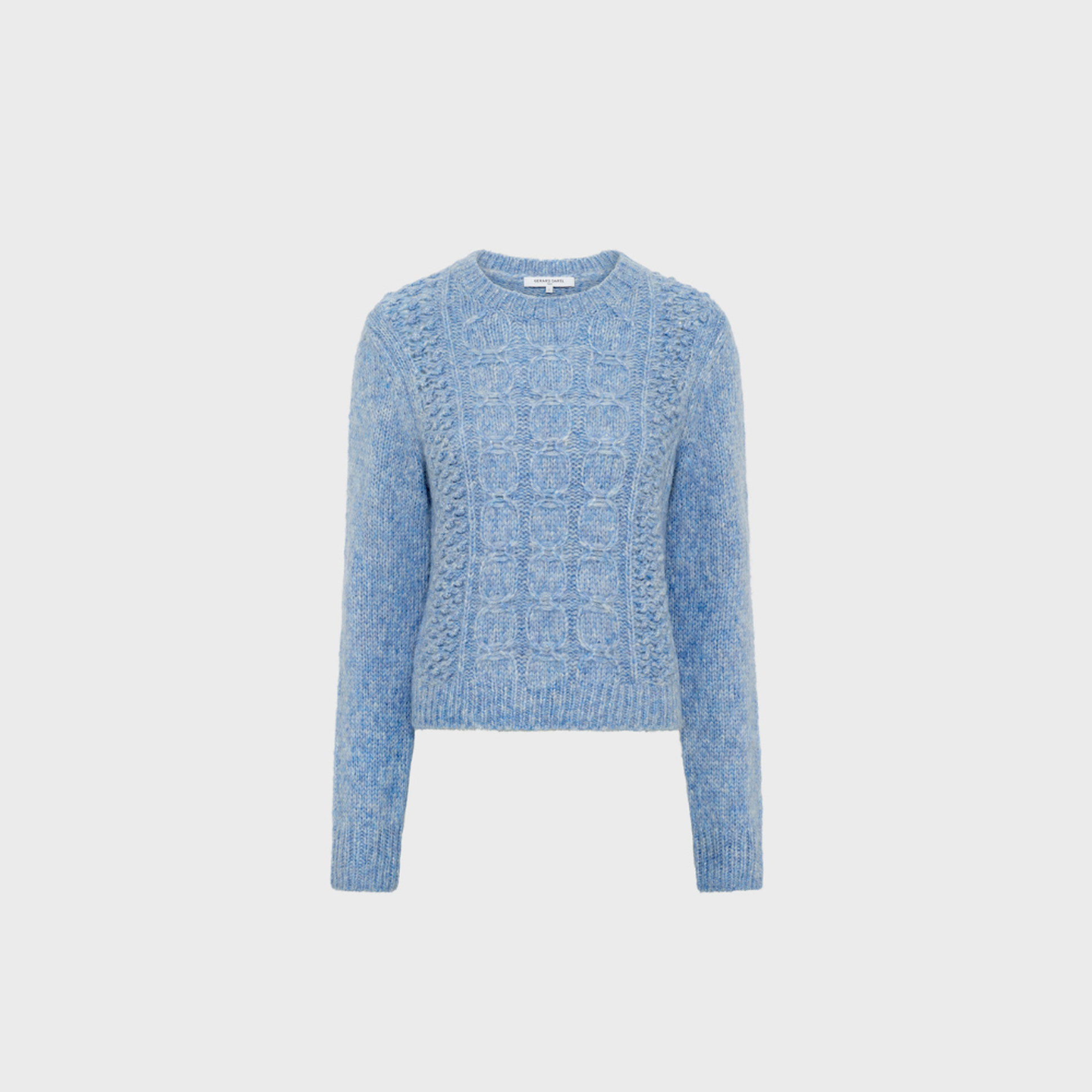 blue knit sweater