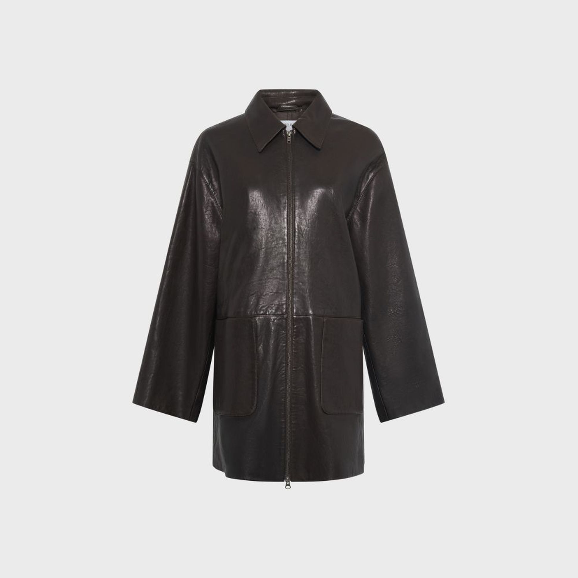 Margo brown leather jacket fw25