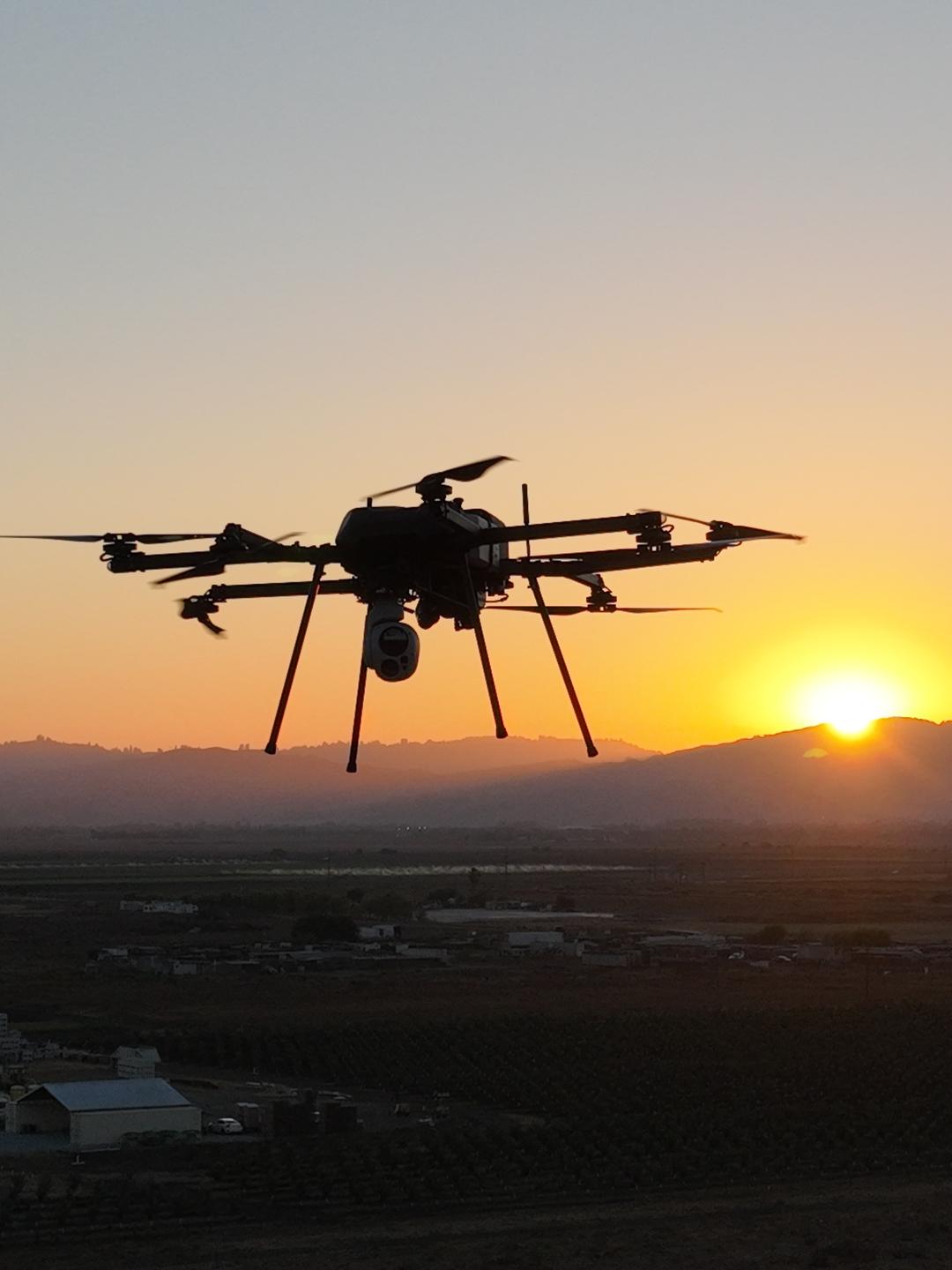 Hybrid drone: Perimeter 8 with Trillium Camera at Sunset
