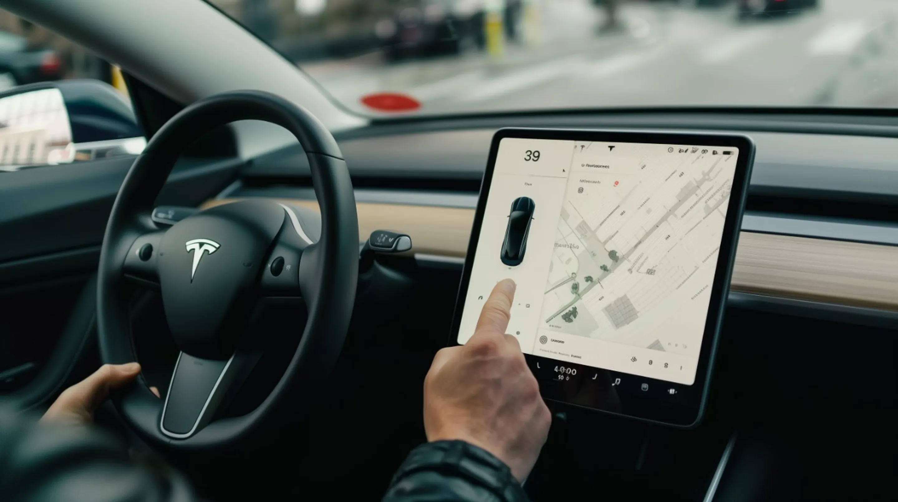 Touchscreen Displaybedienung Tesla Model 3