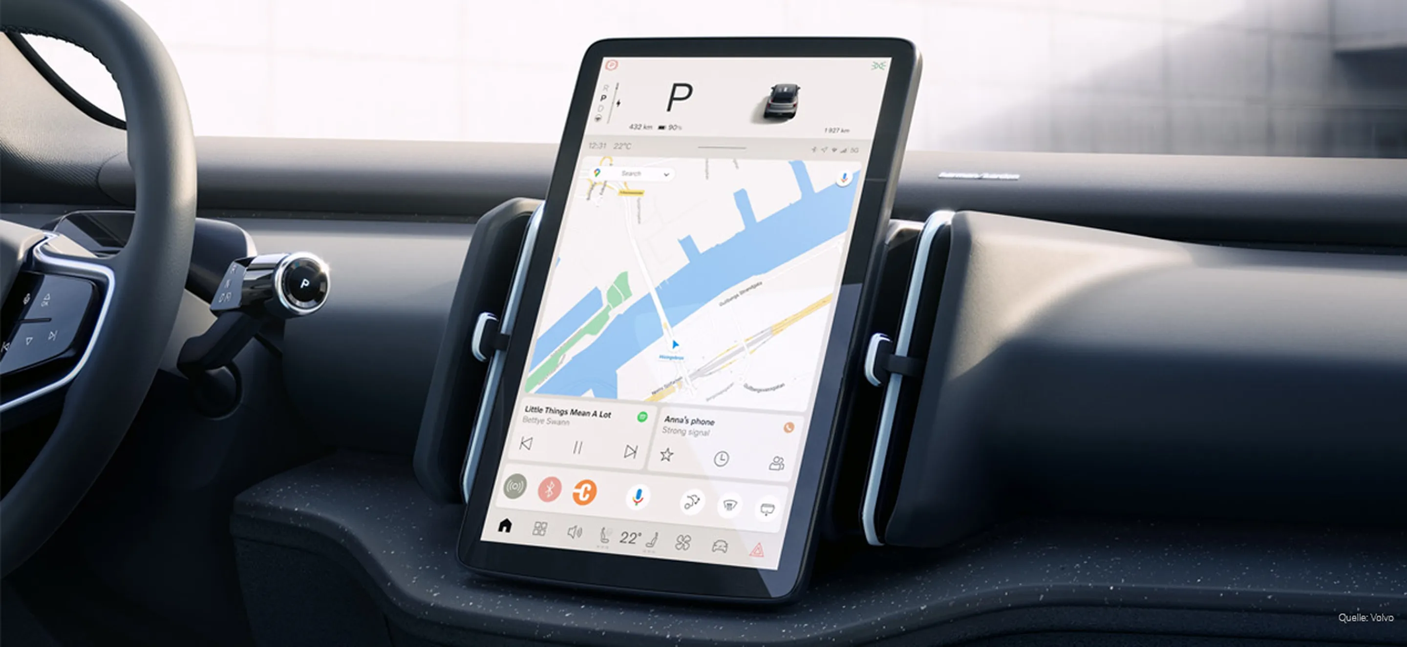 Volvo EX30 Menüführung Touchscreen Bildschirm Display