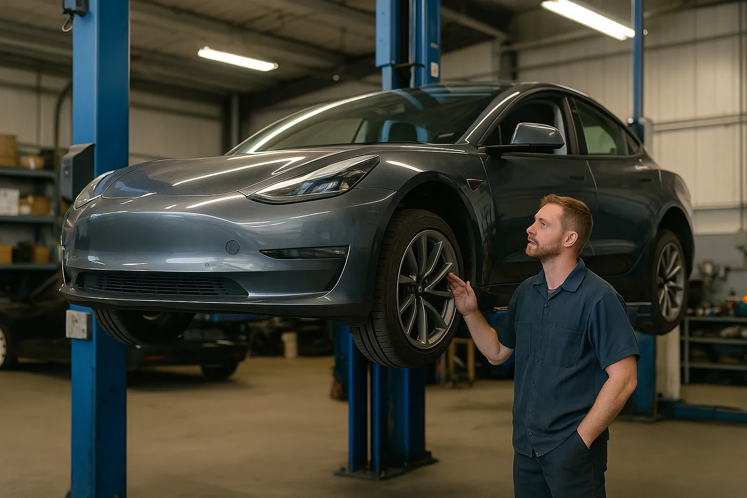 Tesla Model 3 Werkstatt