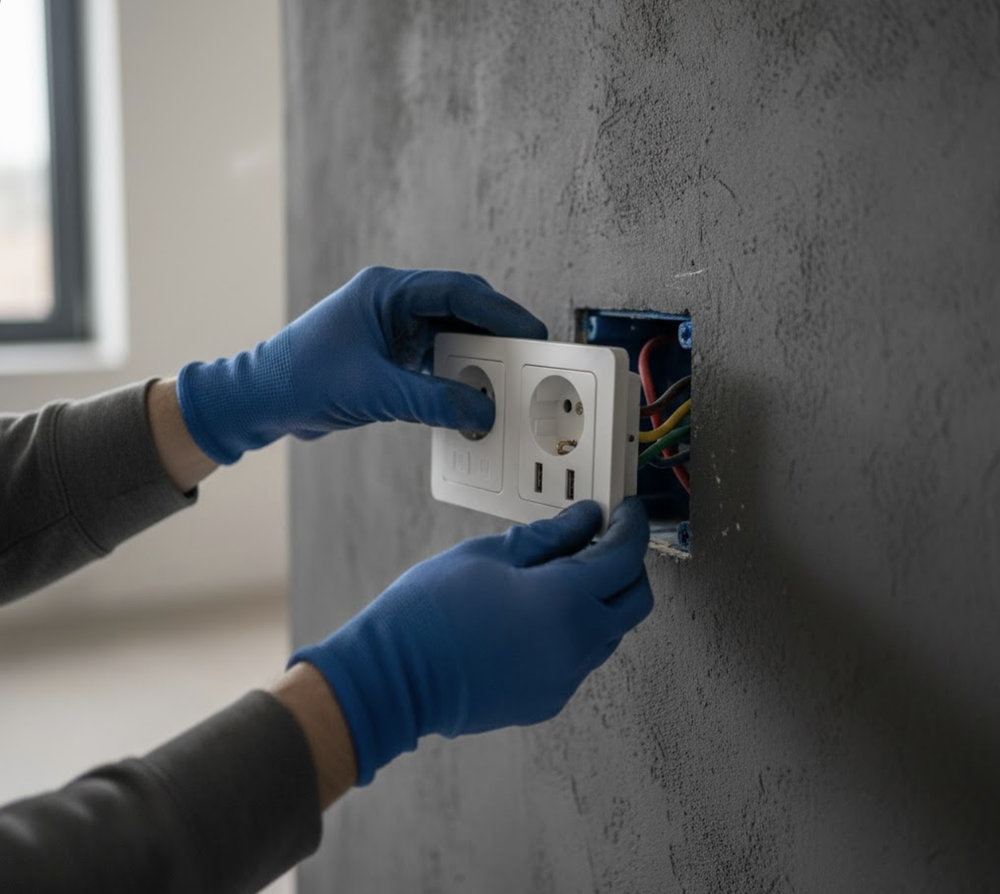 Double And Usb Socket Installation