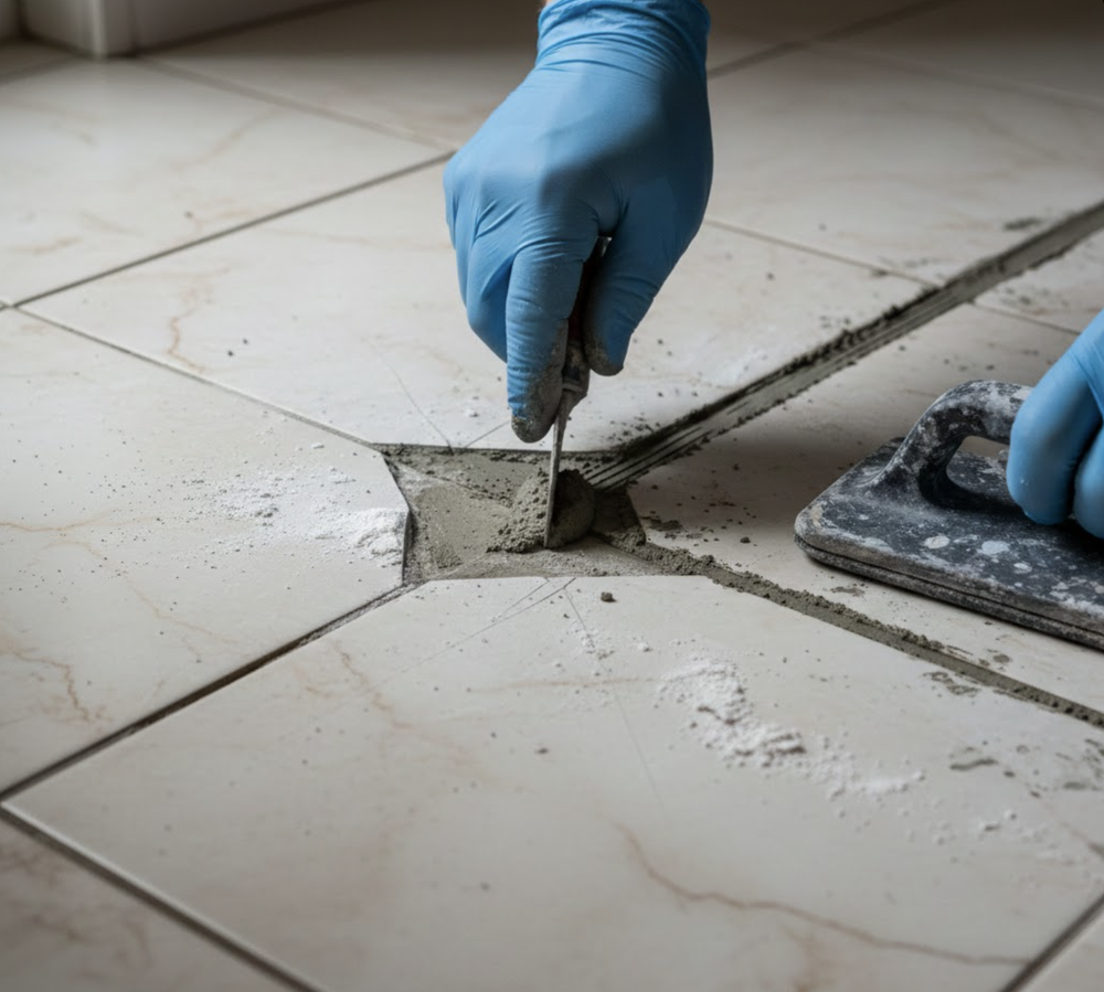 Floor Tile Repair Re Grouting