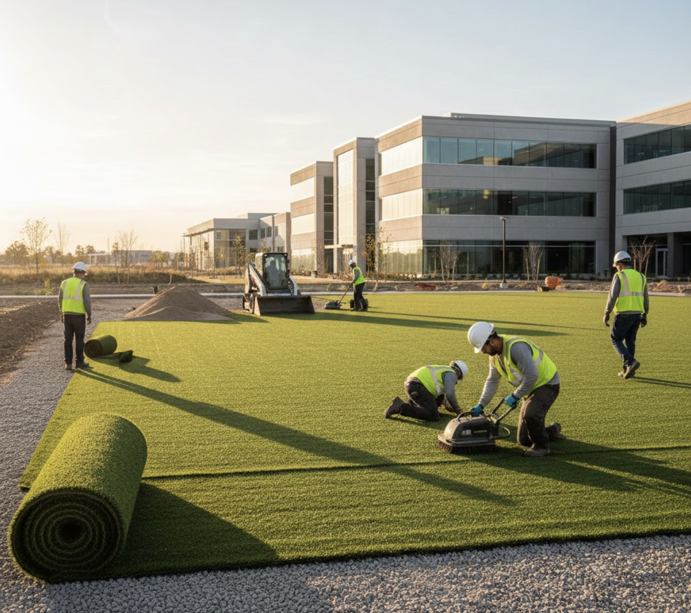 Commercial Artificial Grass Installation