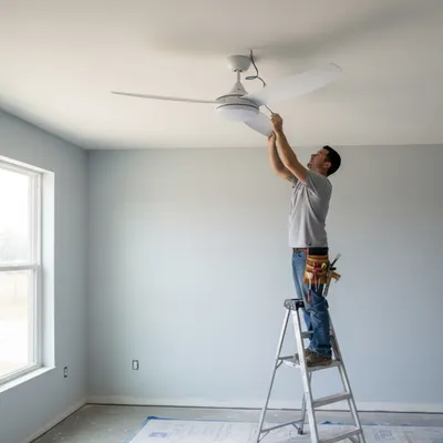 Ceiling Fan with Light Installation
