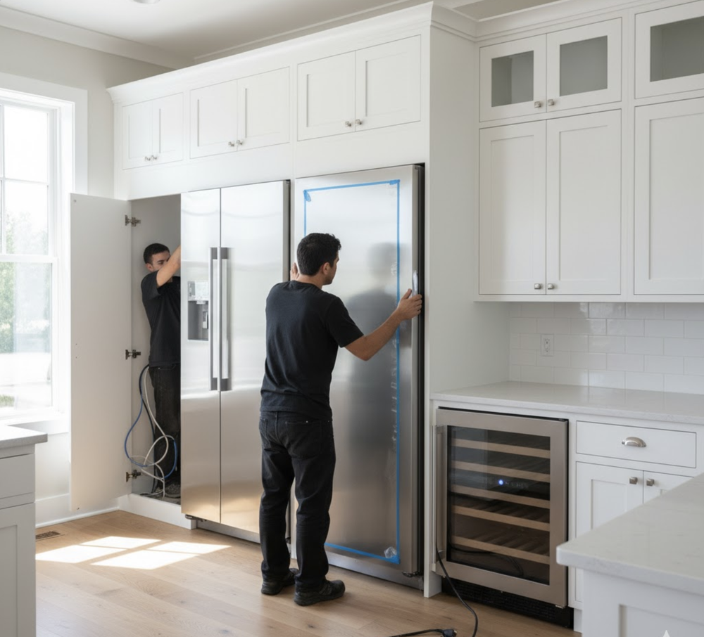 Fridge Freezer And Wine Cooler Installation