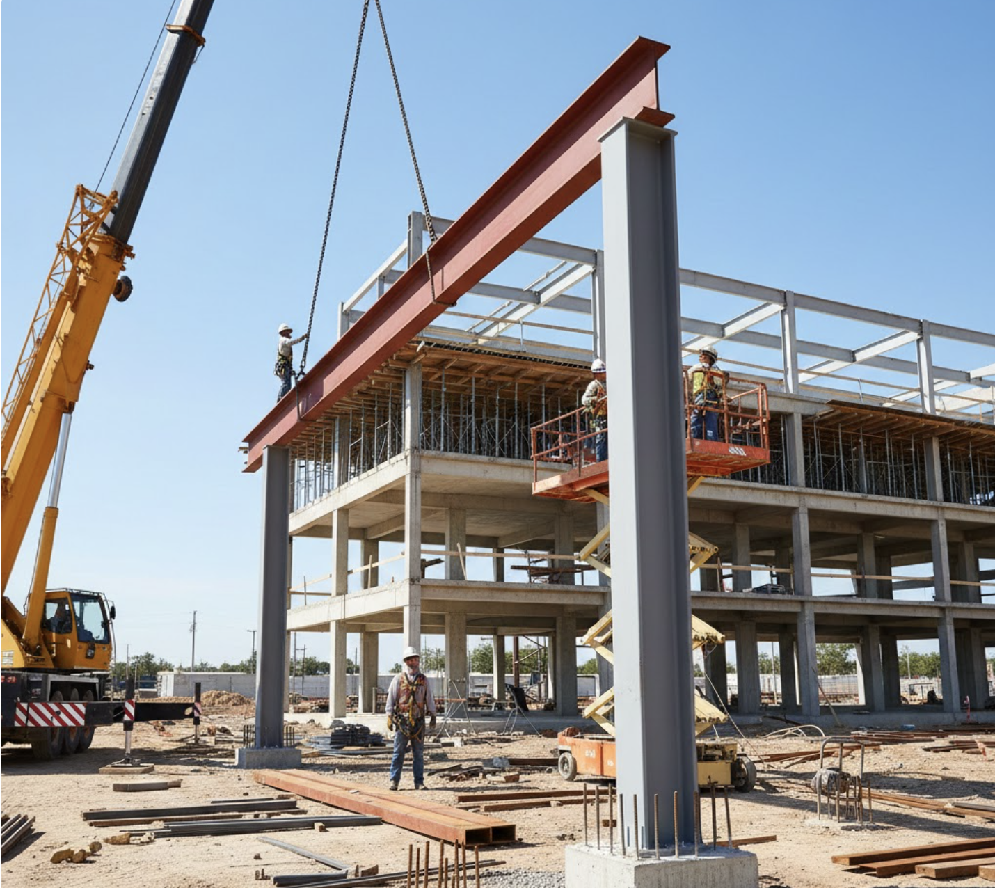 Column Installing Work Beam & Column Installation | JUSTHIRE