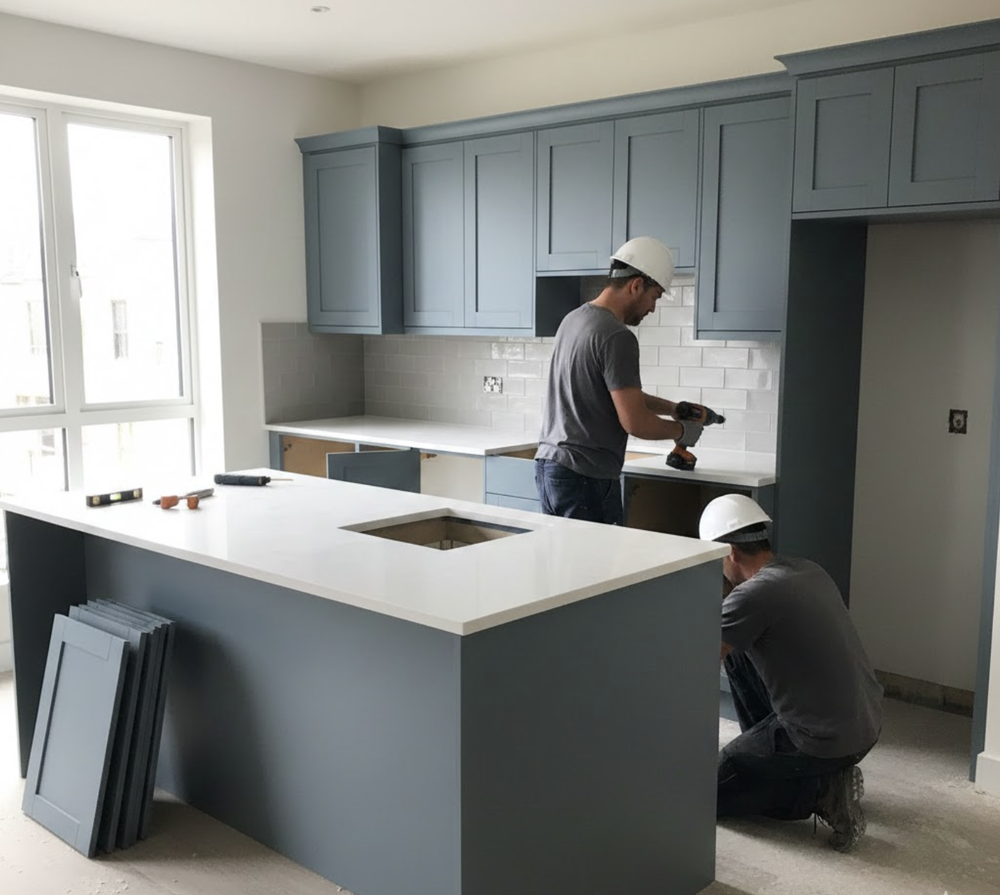 Kitchen Worktop Cabinet Installation
