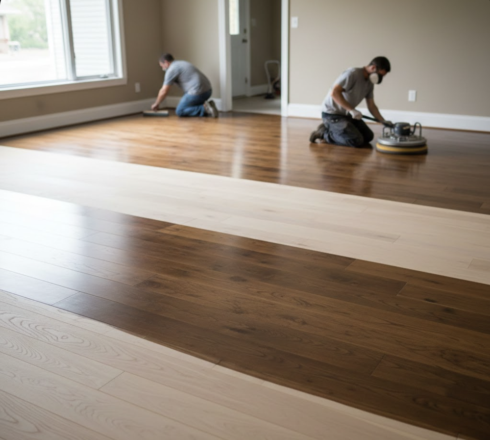Custom Floor Finishes Staining Services