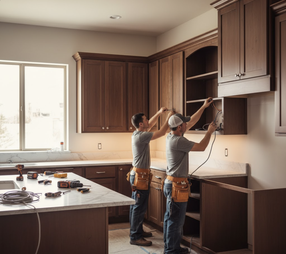 Custom Kitchen Cabinet Installation